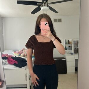 BROWN AMERICAN EAGLE TOP!!